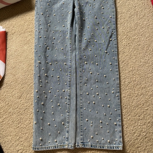 Blue Denim Pearl Jeans - Picture 3 of 3